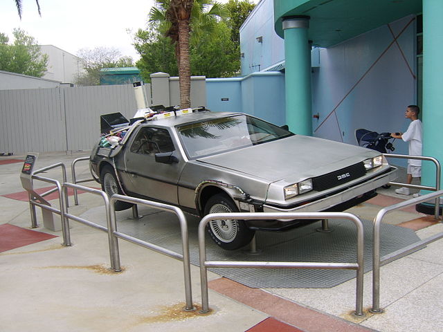 DeLorean time machine from the film ' Back to the future'